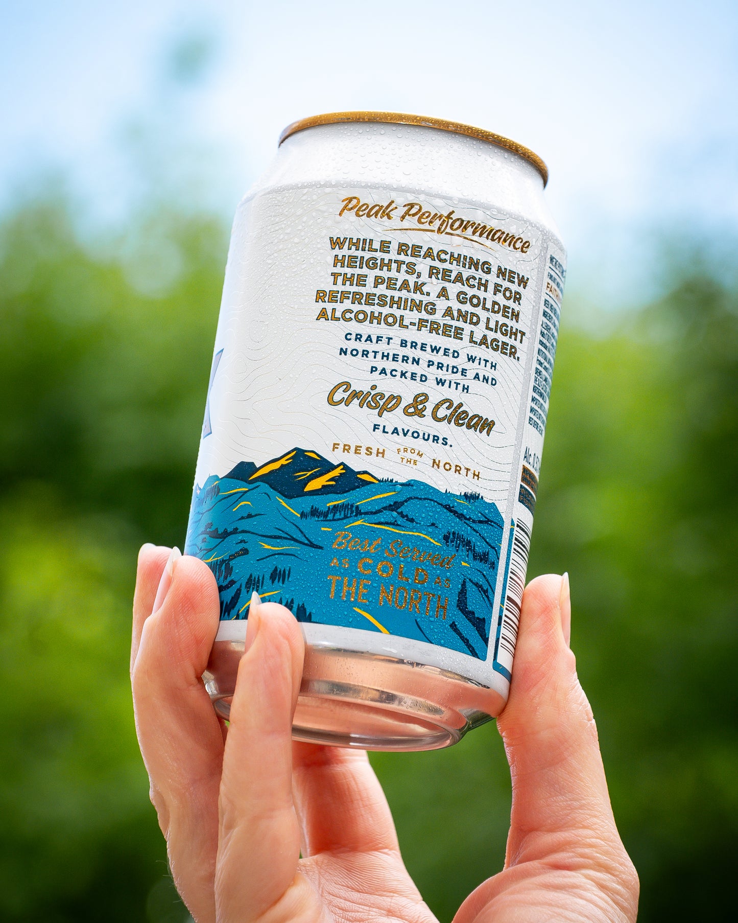 PEAK // CITRA LAGER // ALCOHOL FREE // 0.5%