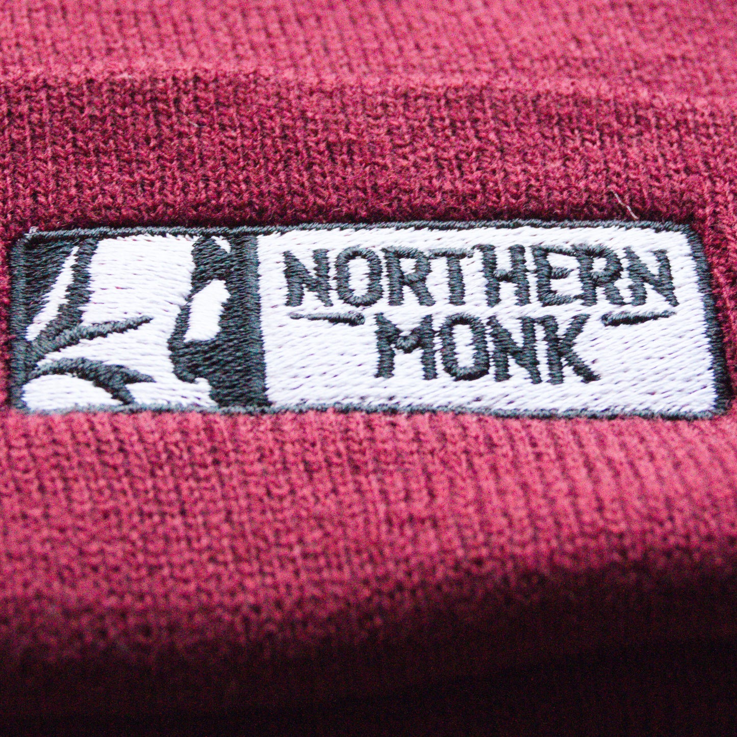 Beanie // Burgundy embroidered