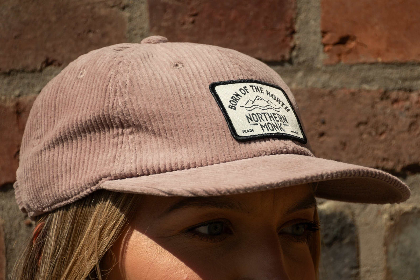 PIG PINK CORD CAP WITH RECTANGLE PATCH