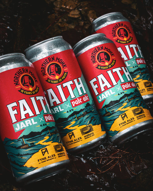 4 PACK // 10 YEARS OF FAITH  // NEWBARNS & FYNE ALES // FAITH - JARL - PALE ALE // 4.8%