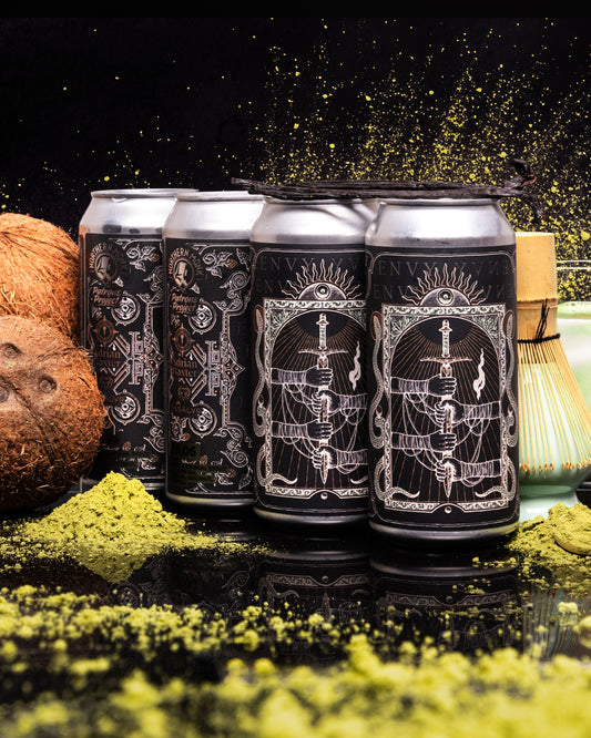 4 PACK // ADRIAN BAXTER // DSSOLVR // ENVY // MATCHA IMPERIAL STOUT // 8.4%