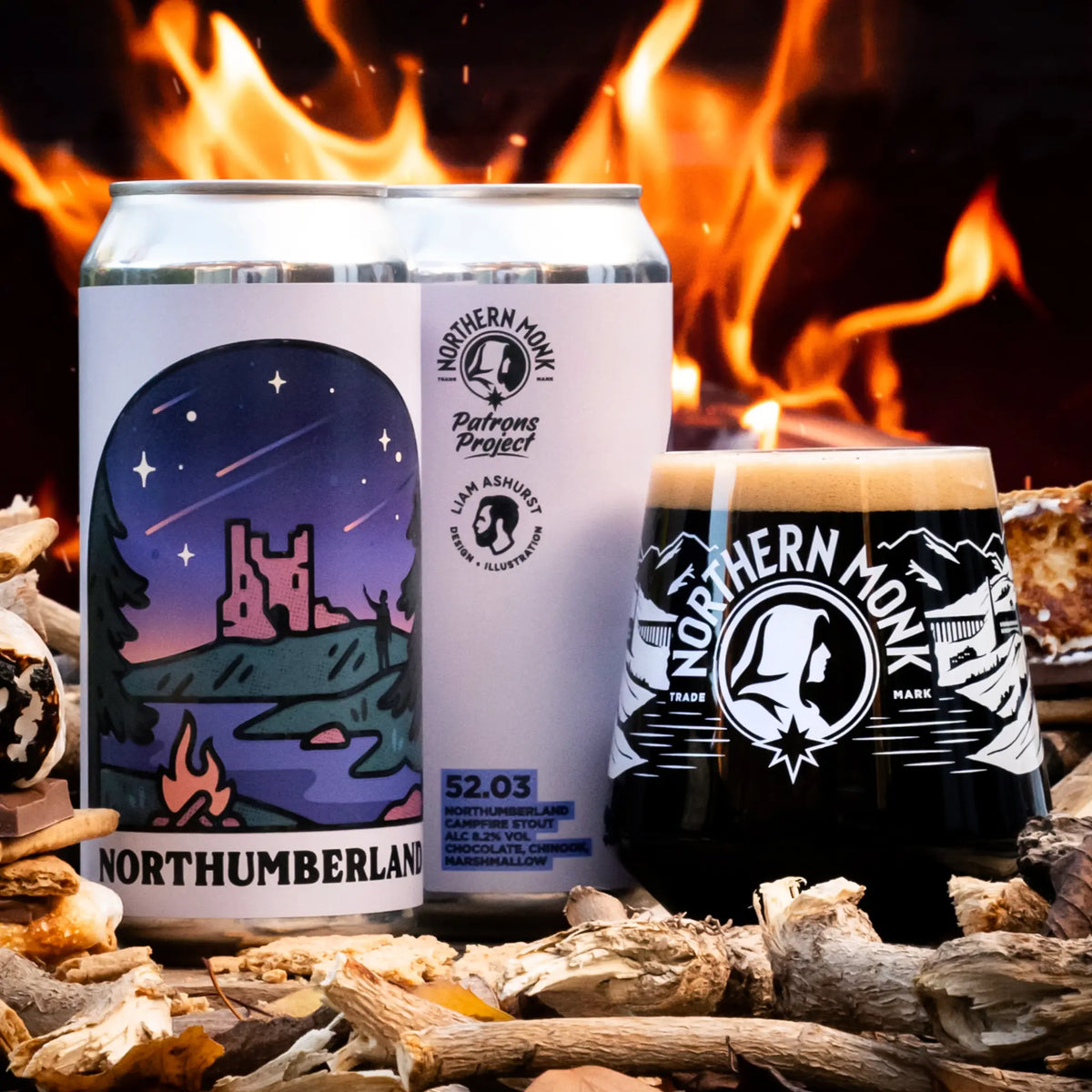LIAM ASHURST // NORTHUMBERLAND  // CAMPFIRE STOUT // 8.2%