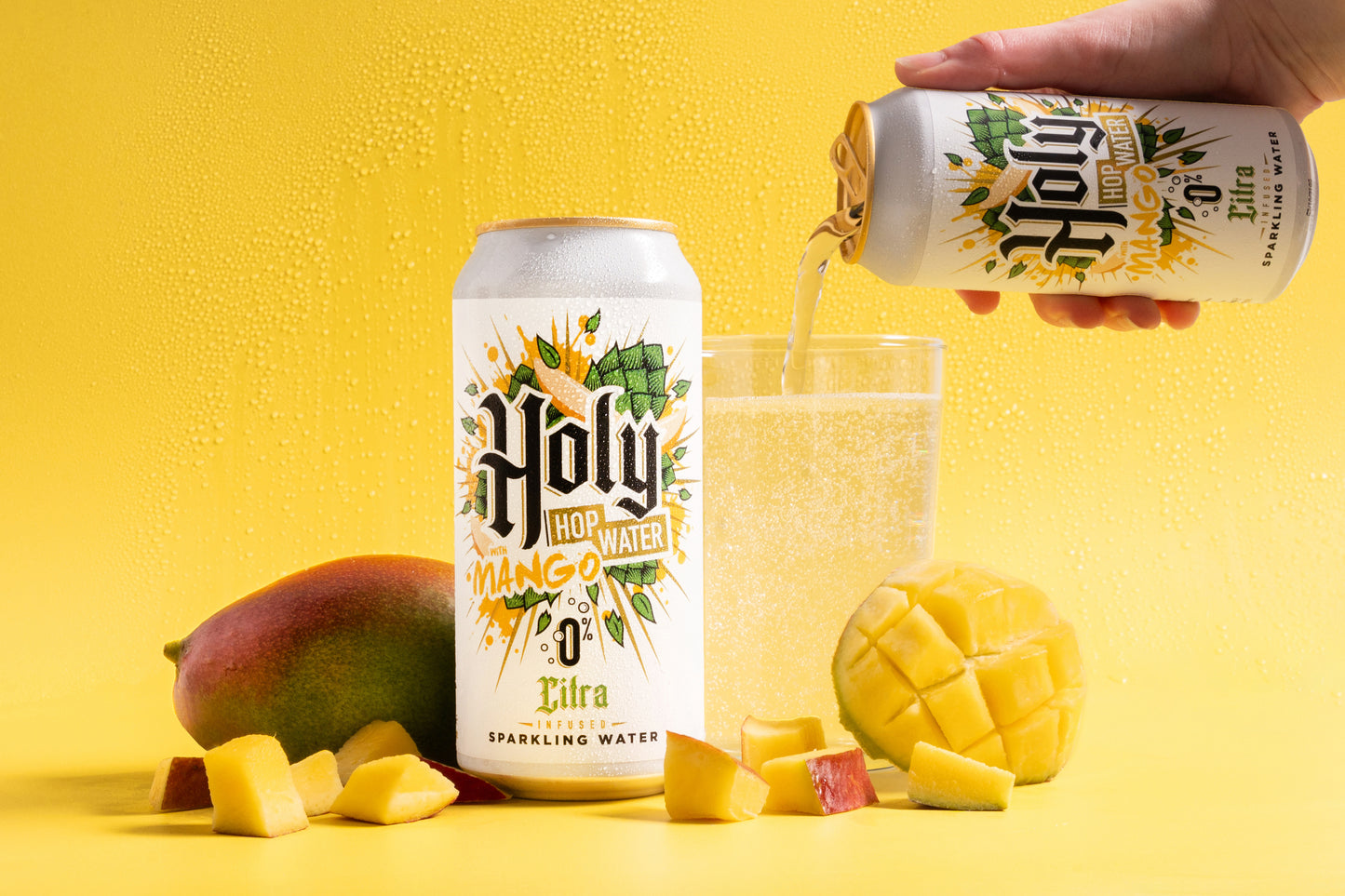 12 PACK // HOLY HOP WATER MANGO // CITRA INFUSED SPARKLING HOP WATER