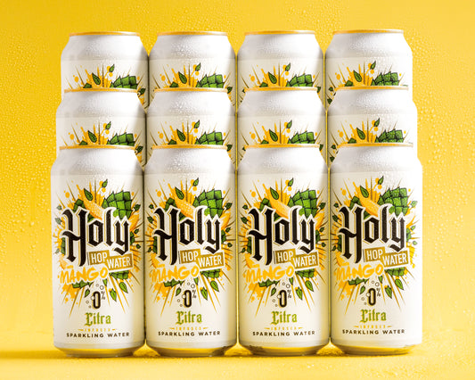 12 PACK // HOLY HOP WATER MANGO // CITRA INFUSED SPARKLING HOP WATER