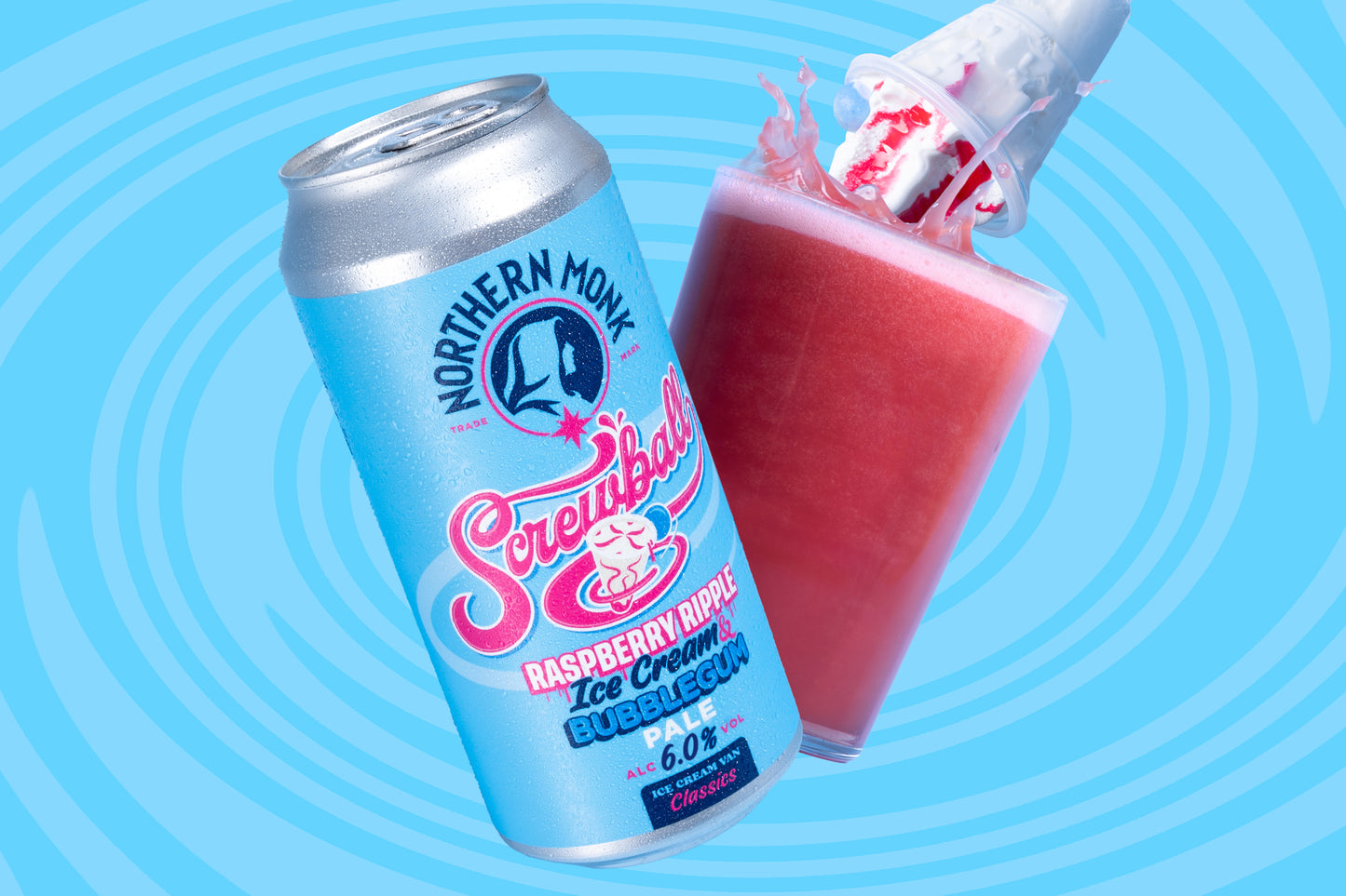 SCREWBALL // RASPBERRY RIPPLE ICE CREAM AND BUBBLEGUM // PALE ALE // 6.0%