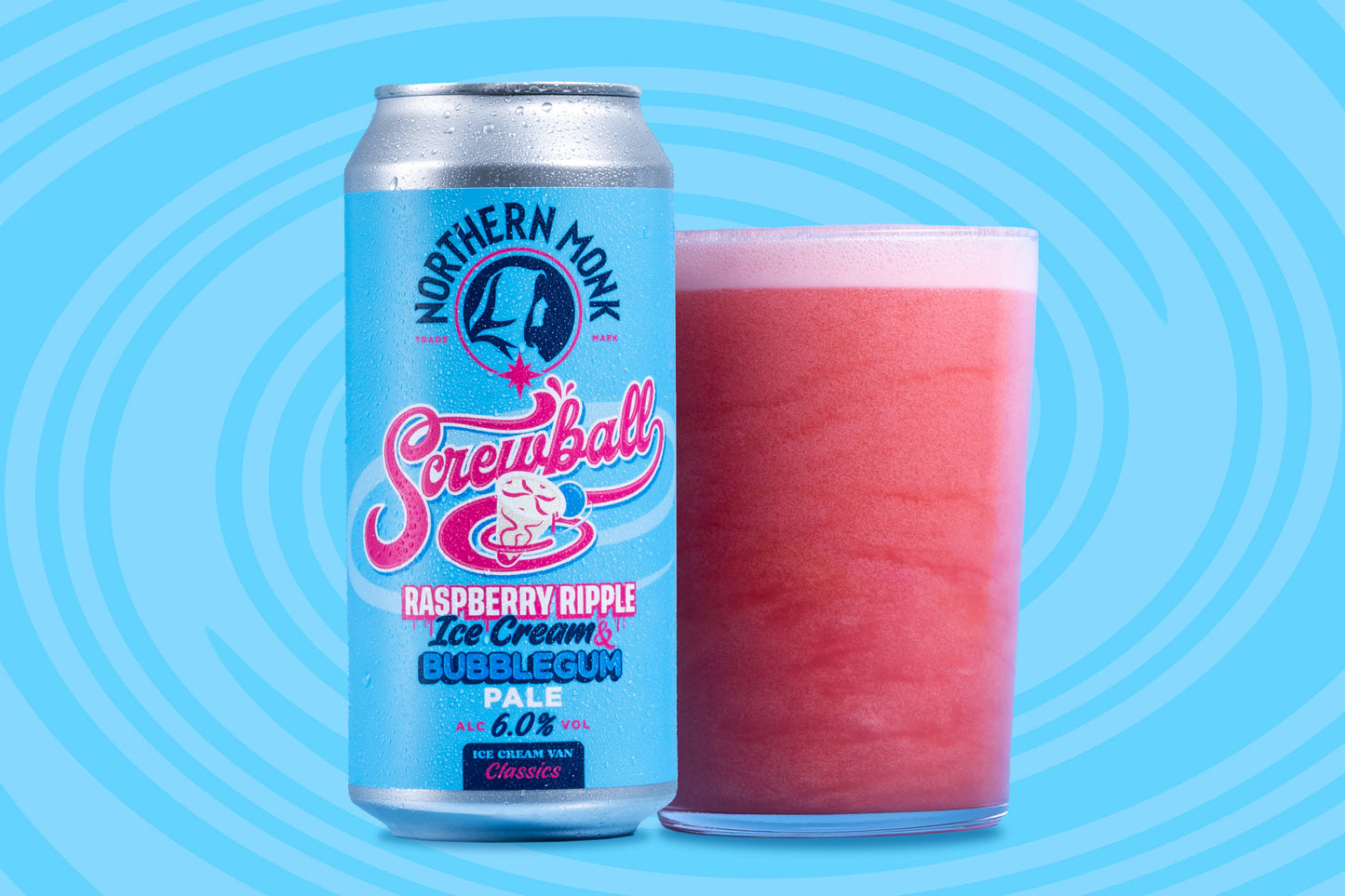 SCREWBALL // RASPBERRY RIPPLE ICE CREAM AND BUBBLEGUM // PALE ALE // 6.0%