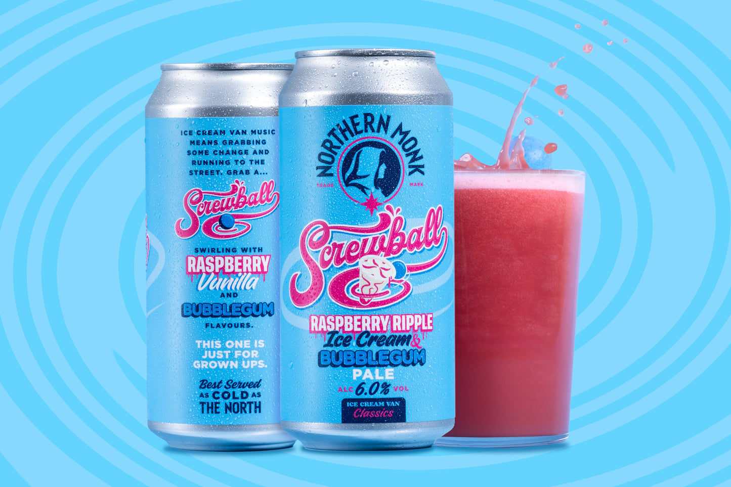 SCREWBALL // RASPBERRY RIPPLE ICE CREAM AND BUBBLEGUM // PALE ALE // 6.0%