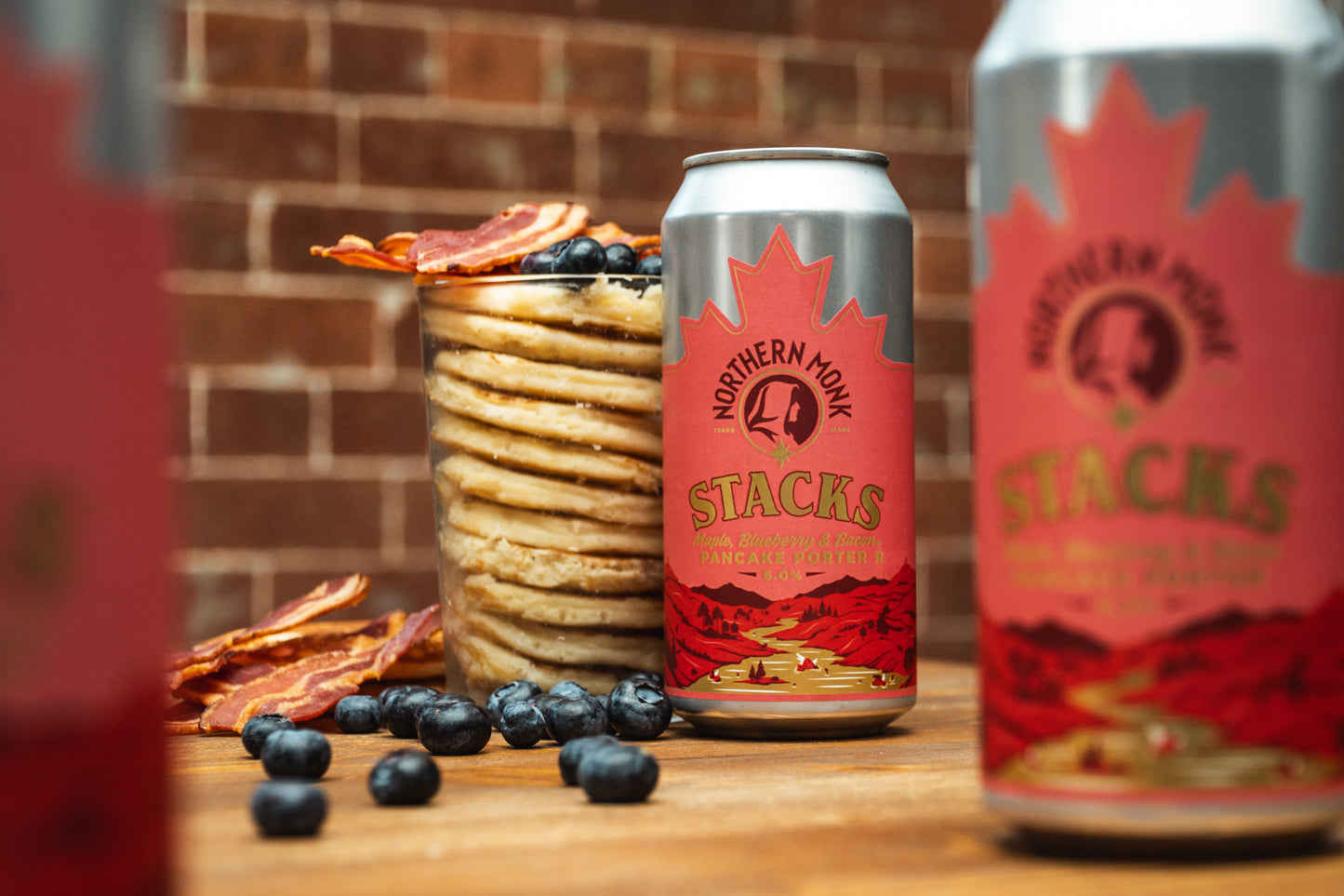 4 PACK // STACKS // MAPLE BLUEBERRY AND BACON PANCAKE STACK // PORTER