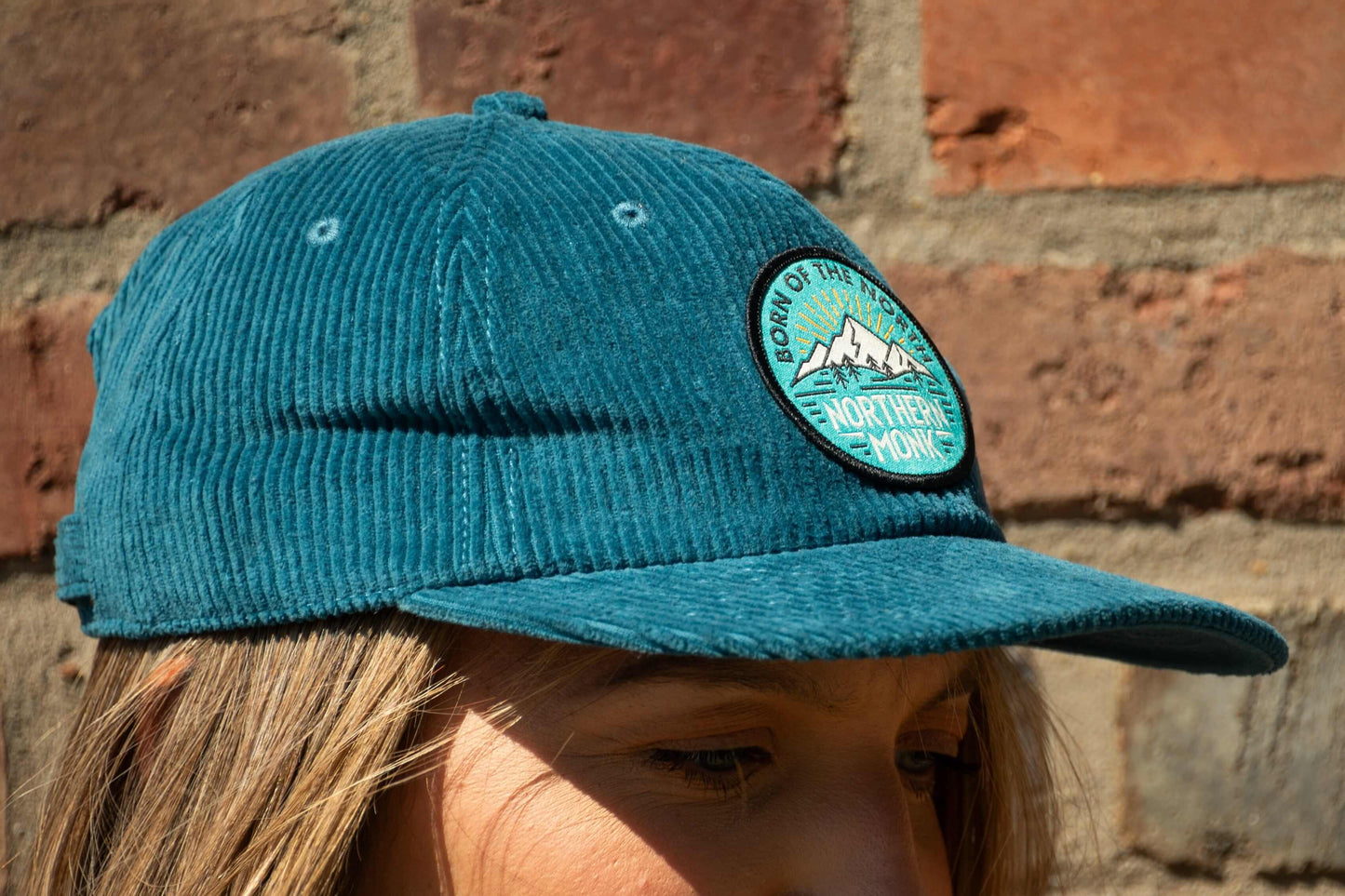 SLATE BLUE CORD CAP WITH CIRCLE PATCH