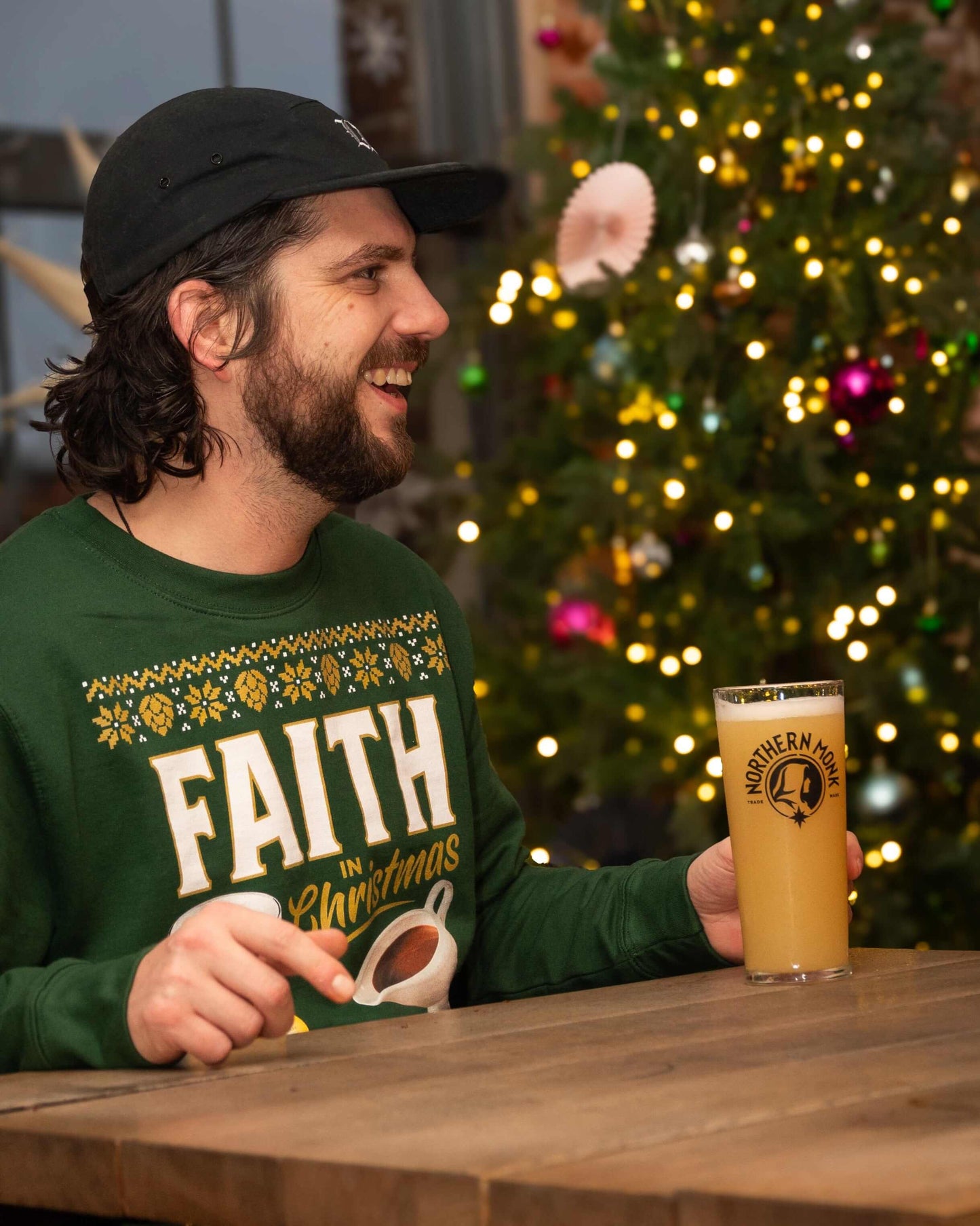 FAITH IN CHRISTMAS GREEN JUMPER